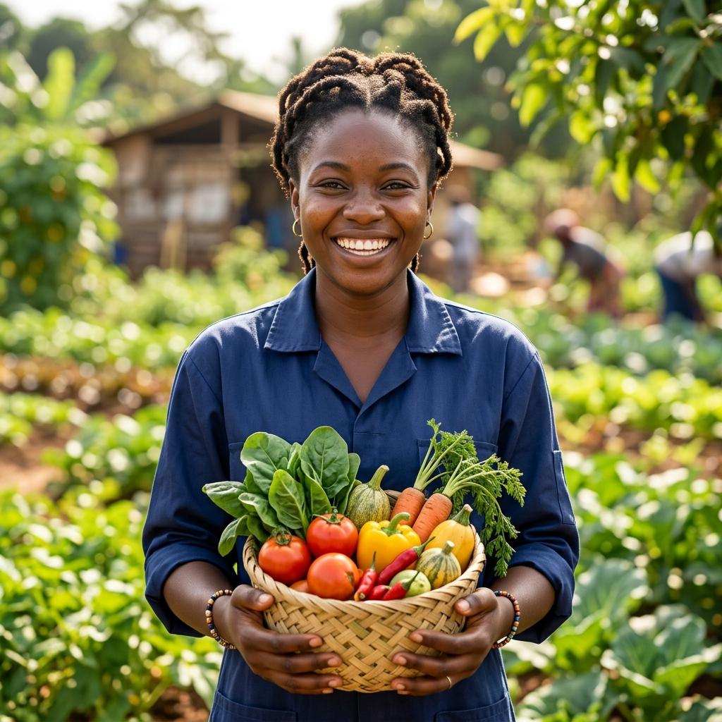 Happy farmer
